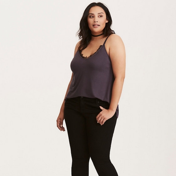 torrid Tops - Torrid LACE TRIM SWING CAMI